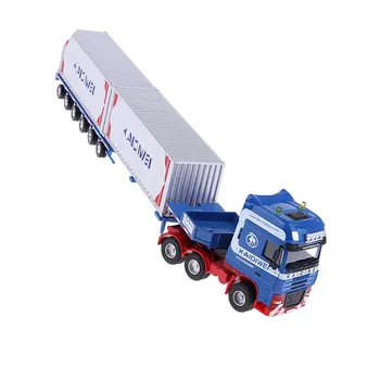

1:50 Alloy Truck Trailer Large Load Container Vehicle Model Educational Toys Birthday Gift for Children Kids Toddler