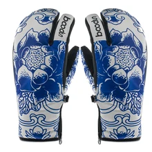 Открытый зимний сноуборд перчатки Водонепроницаемый Термальность ветрозащитный зимний сноуборд перчатки Нескользящие Хлопковые варежки катание на лыжах перчатки