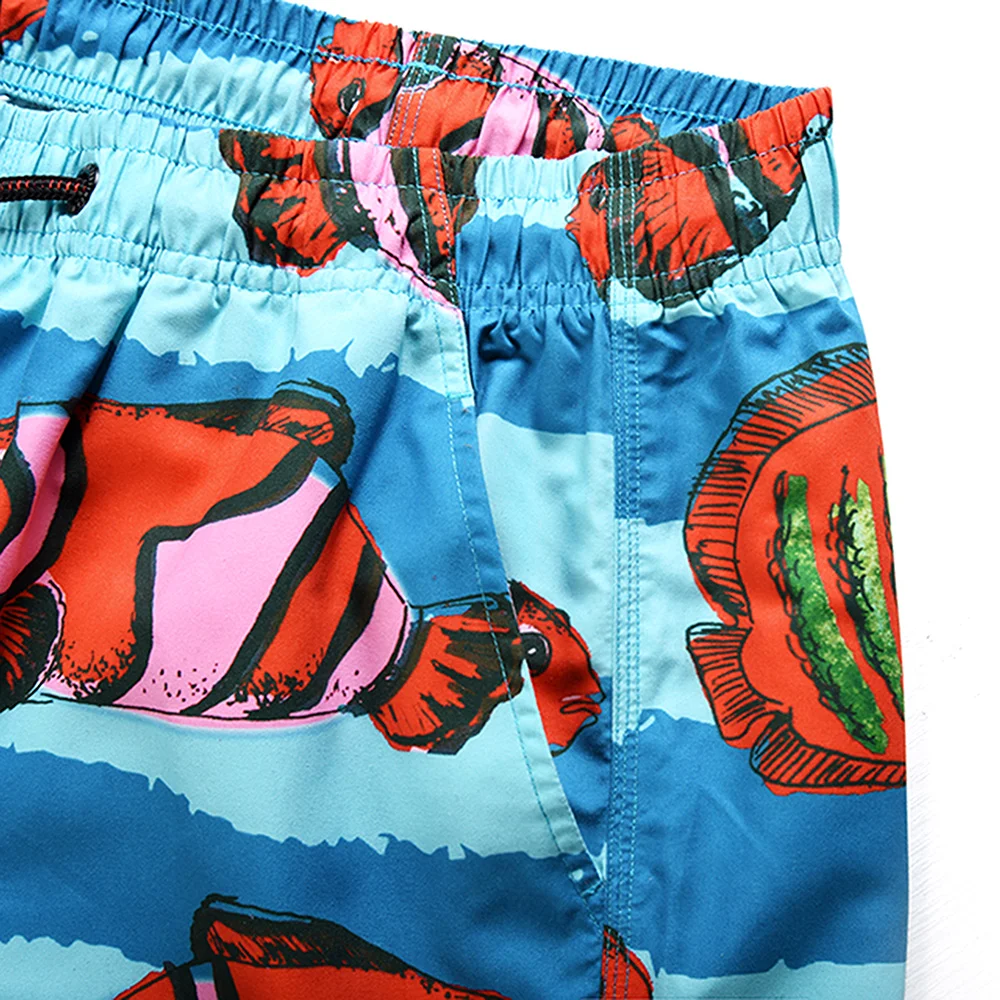 Fish Swim Trunks For Men New Fashion Summer Beach Surfing Board Shorts (11)