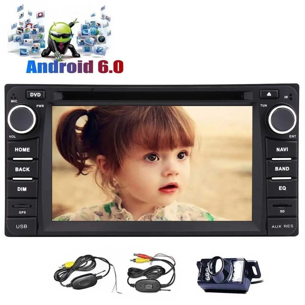 buy Eincar 2 Din Android 6.0 car GPS dvd radio player autoradio Stereo Radio Steering wheel controls For Toyota corolla 2007~2011