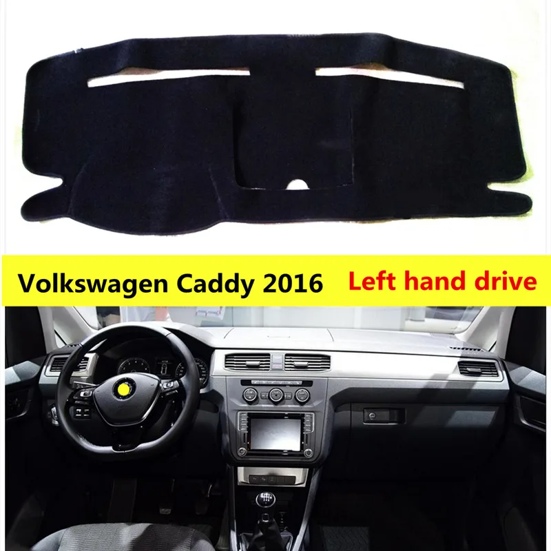 Taijs Polyester Fibre Car Dashboard Cover Mat For Volkswagen Caddy 2016