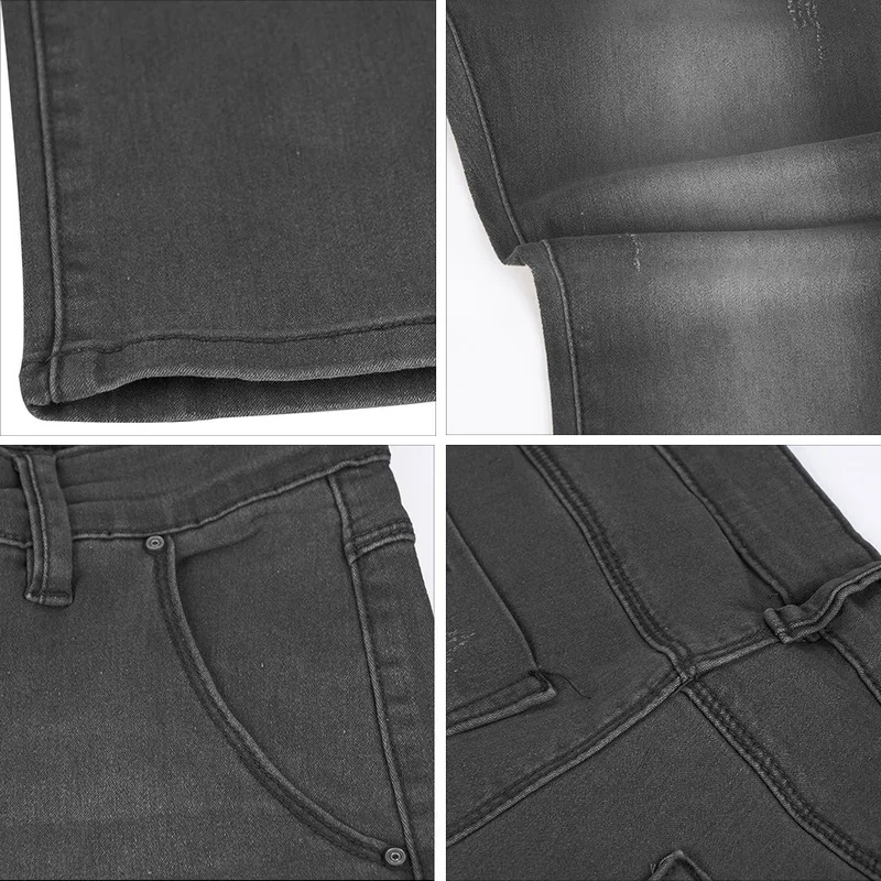 NIBESSER Stretch Denim Pants Solid Slim Fit Jeans Men Casual Biker Denim Jeans Male Street Hip Hop Vintage Trouser Skinny Pant