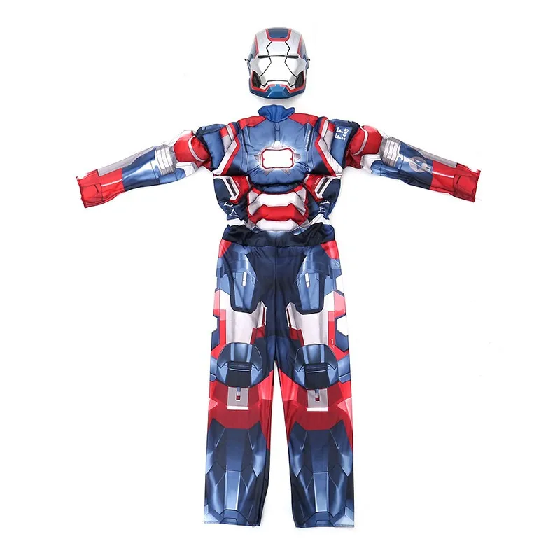 Iron Man 3 Patriot Muscle Child Superhero Halloween Costume Kids Fantasy Fancy Dress Avengers Superhero Carnival Party Disfrace Iron Man 3 Patriot Muscle Child Superhero Halloween Costume Kids Fantasy Fancy Dress Avengers Superhero Carnival Party Disfrace