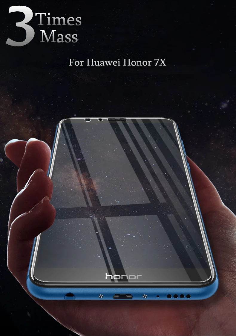 2 шт закаленное стекло для Huawei Honor 7X стекло протектор экрана 9H 2.5D анти-Blu-Ray стекло защитная пленка для huawei honor 7x