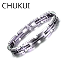 CHUKUI, Новое поступление, браслет для мужчин, нержавеющая сталь, черный цвет, цепочка, браслеты, ручная цепочка, манжета, браслет, браслет, ювелирное изделие