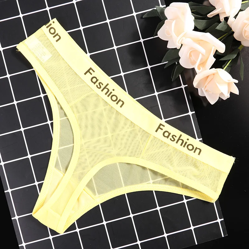 Wrap Design Sexy Ladies Cotton Mesh Transparent Panties Thongs String lingerie Fashion Low-Rise Women Underwear Seamless Briefs