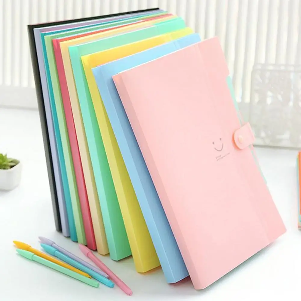 

Sale 10 Color Carpetas Waterprof Office Plastic Folders Multi Pocket Organizer A4 File Expansion Document Folder Binder