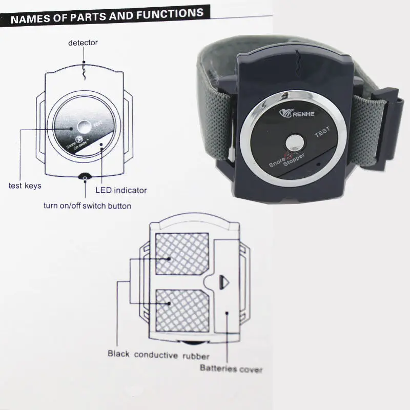 Smart Snore Stopper устройства авто от храпа браслет часы помощи биосенсоров храп