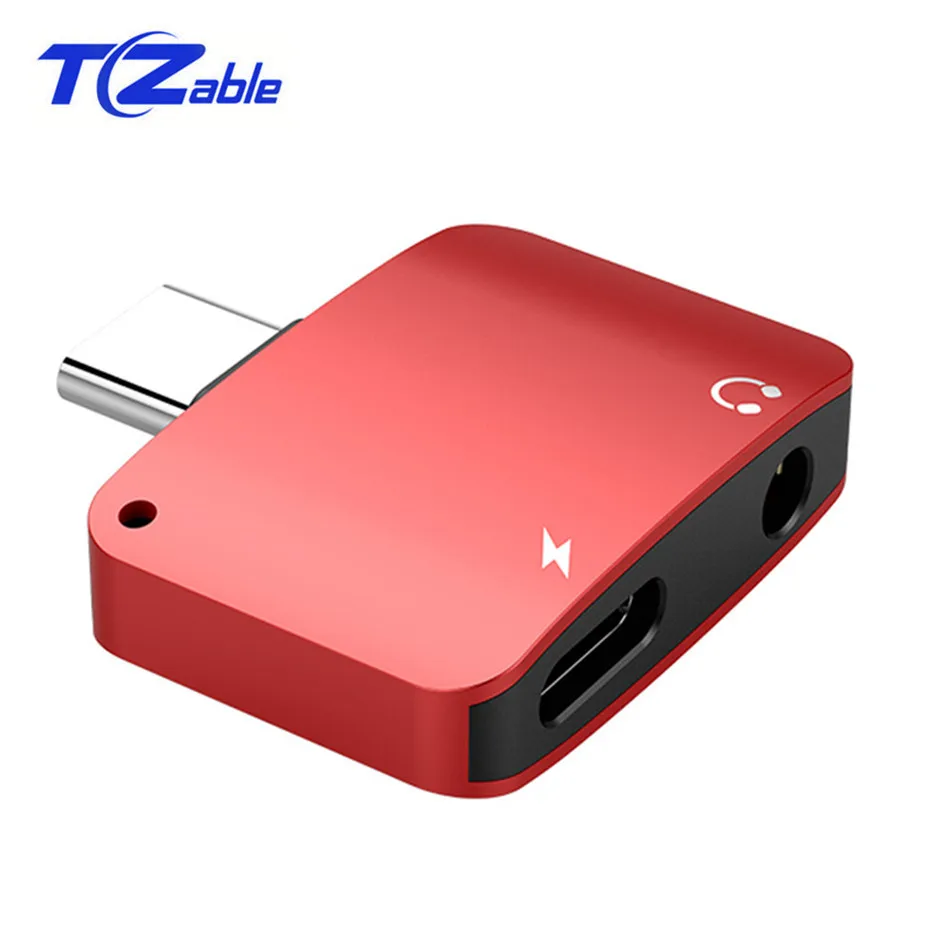

USB Type C to 3.5mm 2 in 1 Aux Audio And Charger Adapter For Xiaomi 6 For Huawei Charging and listen/call at the same time