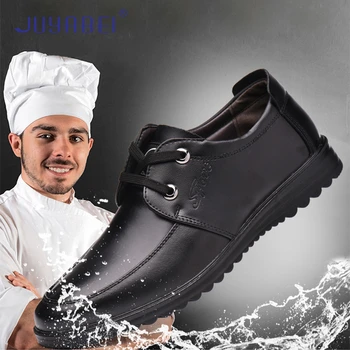 

Chef Shoes Men Non-slip Oil-proof Protective Shoes Breathable Kitchen Work Shoes Restaurant Bakery Shop Barber Shop Waiter Shoes