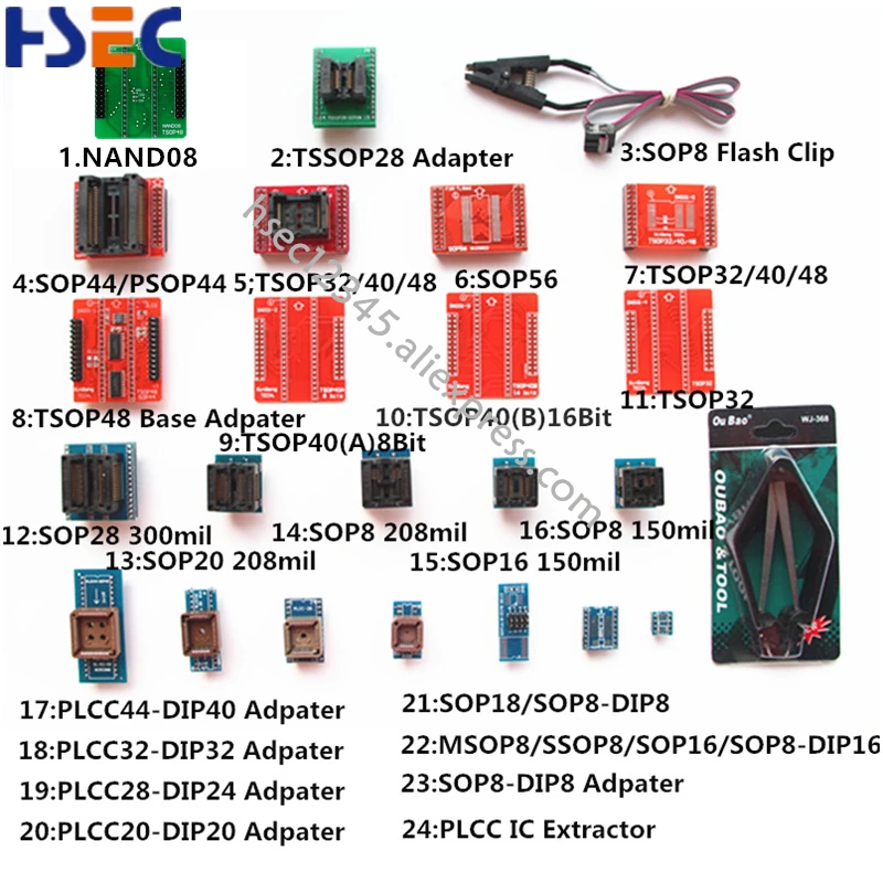 Xgecu TL866II плюс универсальный программатор NAND TSOP48 адаптер SOP8 флэш-зажим minipro TL866cs/eeprom ПРОГРАММАТОР