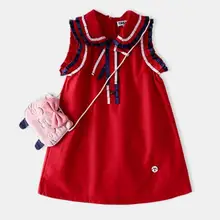 Платья для маленьких девочек детское летнее платье Хлопковые Платья принцессы без рукавов для девочек Детские платья в европейском стиле Одежда для детей