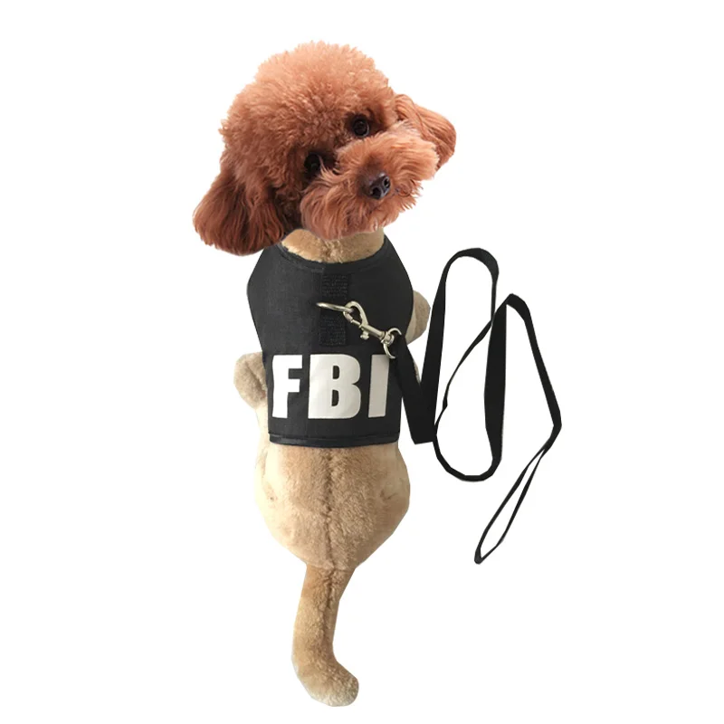 

New Coming FBI Letter Pet Dog Harness Size S M L Free Shipping