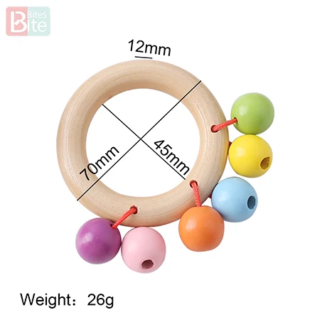 Rattle1 Детские деревянные погремушки, 1 шт., детские игрушки для прорезывания зубов, музыкальные развивающие игрушки для малышей, погремушки для прорезывания зубов - Цвет: Rattle1