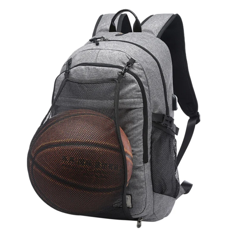 Мужской спортивный баскетбольный рюкзак для ноутбука, школьная сумка для подростков мальчиков, сумка для футбольного мяча, мужская сумка с футбольной баскетбольной сеткой