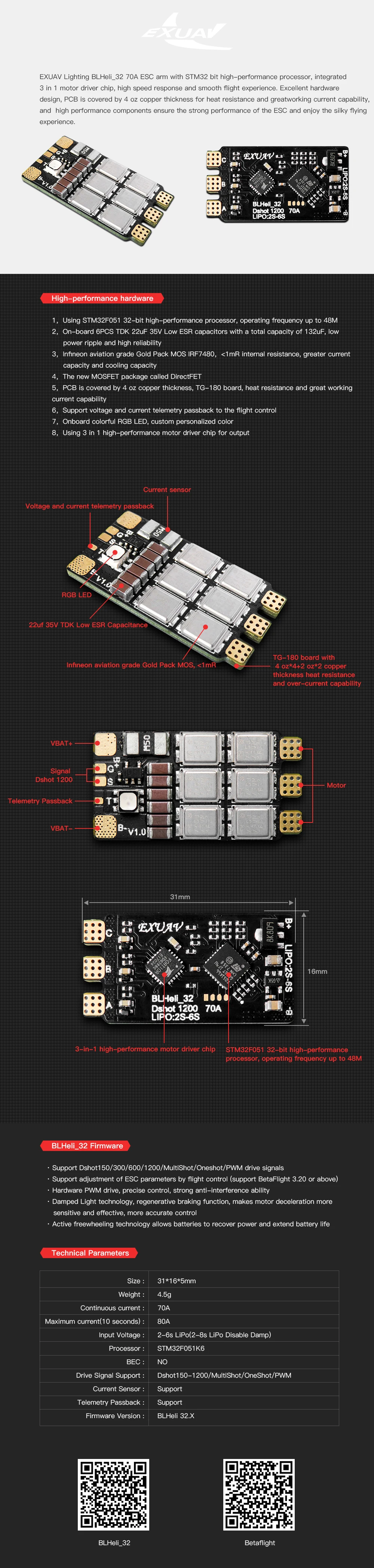 EXUAV Lighting 70A Manuanl EN