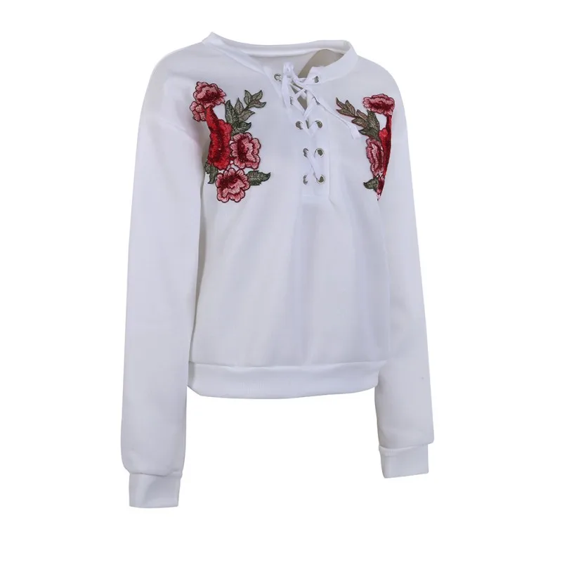 New Arrival Women Hoodies Sweatshirt Ladies Fashion Autumn Embroidery