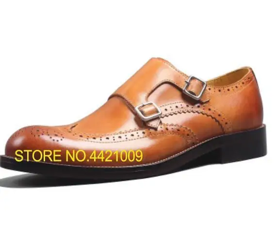 

retro man dress military oxfords shoes carved italian leather male oxfords shoes monk business formal shoes for male driving