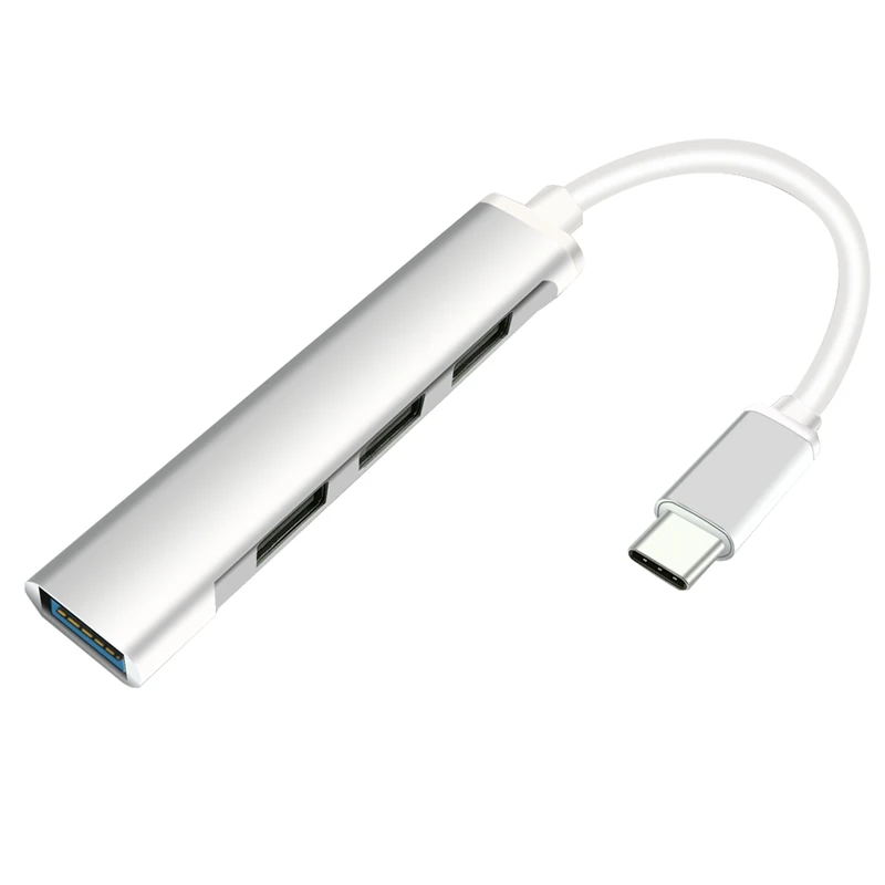 Type-C-4 usb-хаб эспандер ультра-тонкий Мини Портативный 4-портовый Usb 3,0 концентратор Usb интерфейс питания для Macbook ноутбук планшет компьютер