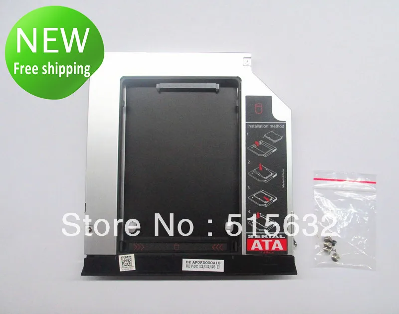 Адаптер жесткого диска SATA 2nd HDD SSD caddy для Dell E6420 E6520 E6320 E6430 E6530 E6330|hard drive adapter|caddy adapterssd