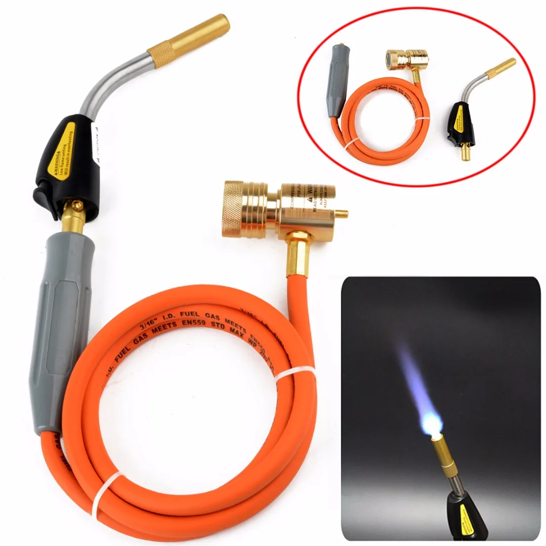 

High Quality Gas Self Ignition Turbo Torch With Hose Solder Propane Welding Torch For Plumbing Air Conditioning Heating Mayitr