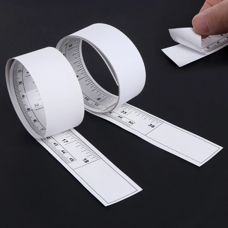 

1 Pc Self Adhesive Metric Measure Tape Vinyl Silver Rulers For Sewing Machine Sticker
