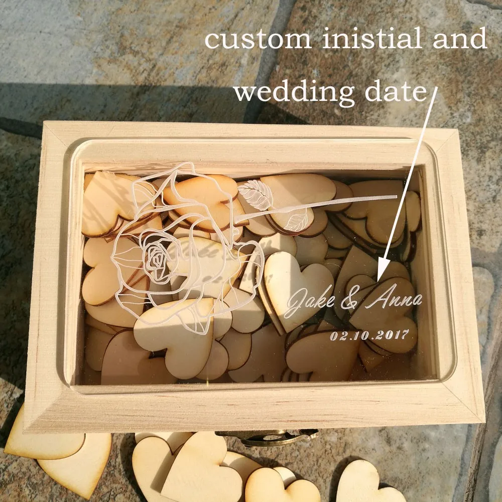 Personalized Acrylic Wedding Guest Book Bridal Shower 100pcs Love