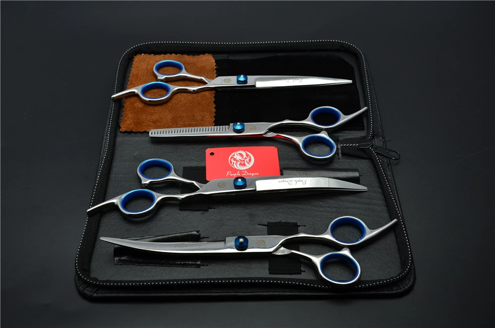 4 шт. профессиональные ножницы для стрижки и филировки домашних животных 7 0 дюйма
