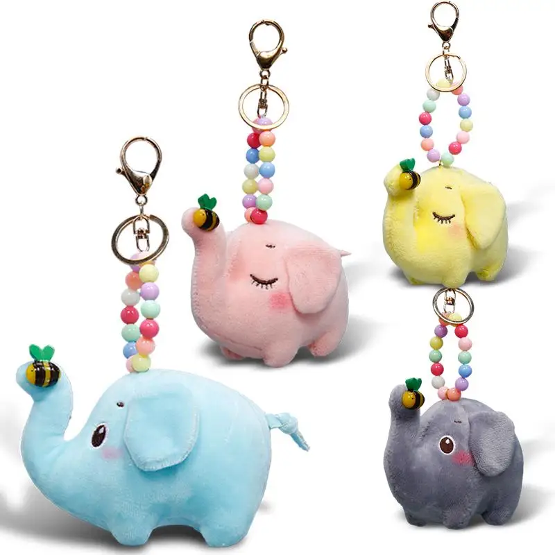 stuffed elephant keychain