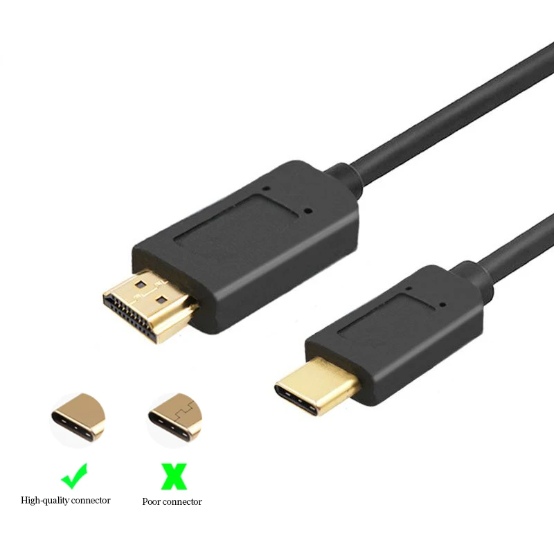 USB C HDMI USB 3,1 Тип C к HDMI Кабель-адаптер hdmi 4 К HDTV для Macbook microsoft 950 /950XL, LG G5, htc ULTRA, samsung S8