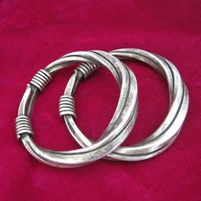 Guizhou Miao персонализированные ювелирные изделия ручной работы серебряные бокалы для вина браслет традиционный старый ремесло плетеный браслет для мужчин и женщин