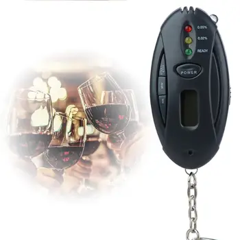 

Mini Flashlight LED Keychain Alcoholimeter Breathalyzer Parking Gadgets Digital Alcohol Tester With LCD Clock Timer