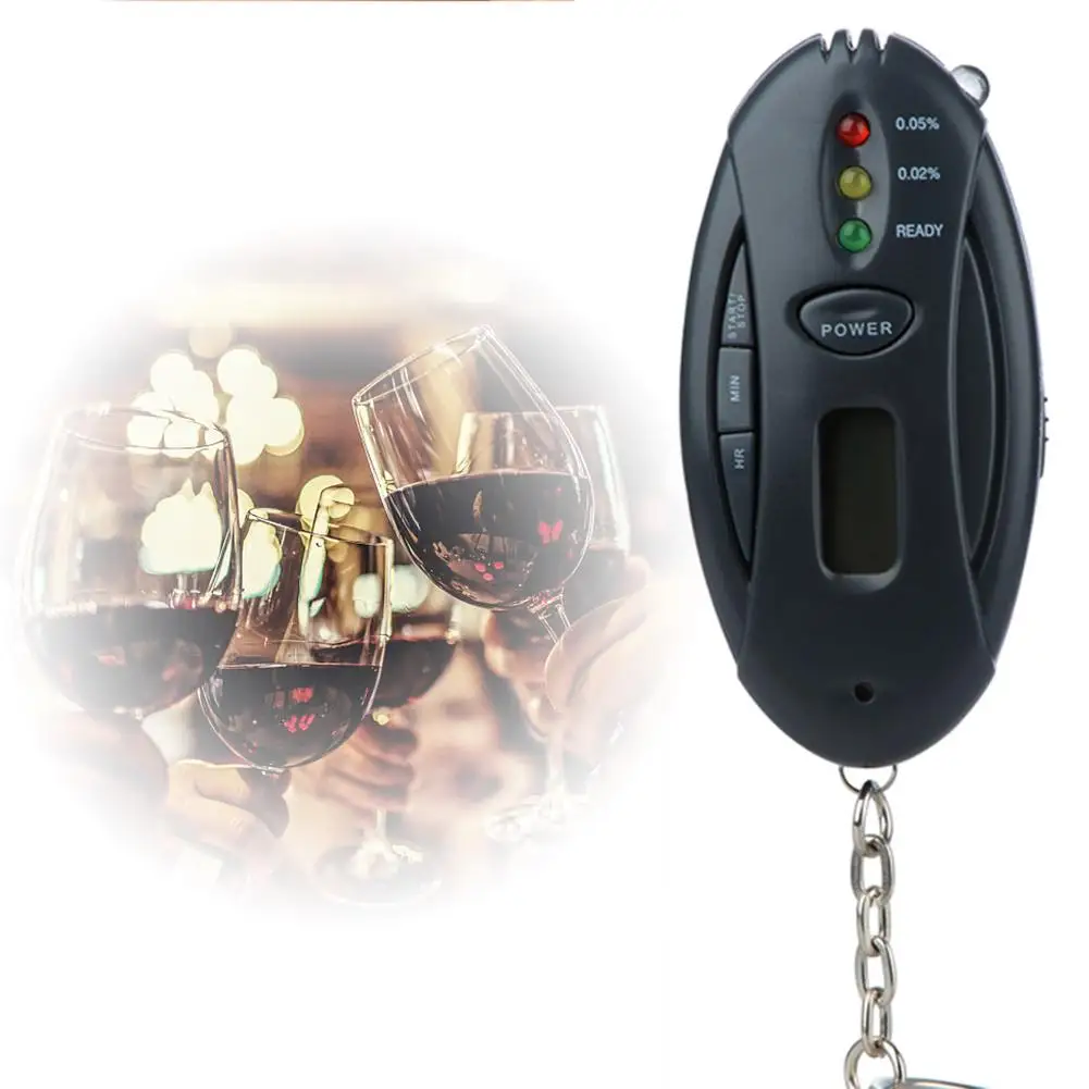 مصغرة مصباح يدوي دلاية مفاتيح LED Alcoholimeter الكحول وقوف السيارات الادوات جهاز اختبار رقمي نسبة الكحول رقمي مع LCD مؤقت الساعة مصغرة مصباح يدوي دلاية مفاتيح LED Alcoholimeter الكحول وقوف السيارات الادوات جهاز اختبار رقمي نسبة الكحول رقمي مع LCD مؤقت الساعة