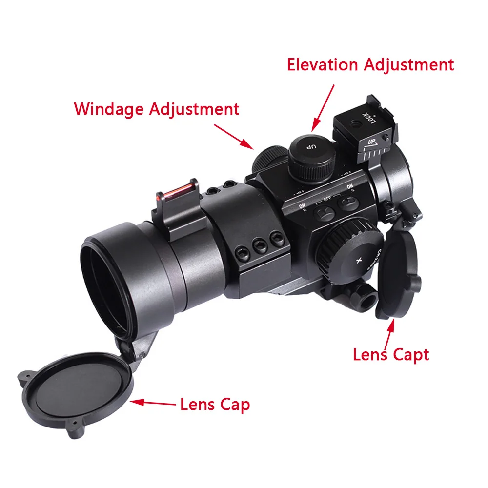 Spina оптика Riflescope 1X30 волокно оптический прицел красный зеленый точка зрения для воздуха винтовка Охота Airsoft