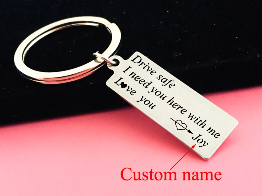 drive safe keychain personalized