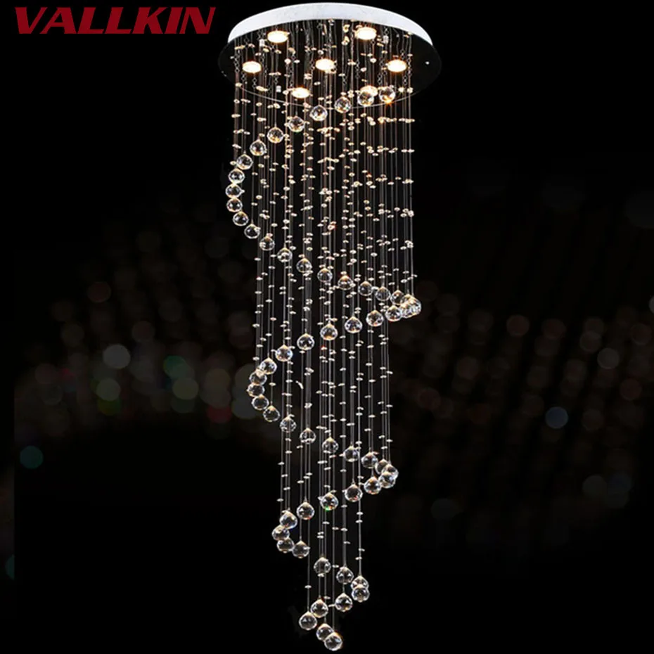 Us 258 09 30 Off Luxury Modern Large Stair Long Spiral Crystal Chandeliers Lighting Fixture For Staircase Rain Drop Pendants Lamps In Us 258 09 30 Off Luxury Modern Large Stair Long Spiral Crystal Chandeliers Lighting Fixture For Staircase Rain Drop Pendants Lamps In