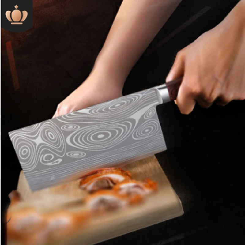 Традиционный железный нож ручной работы в китайском стиле кухонный для резки