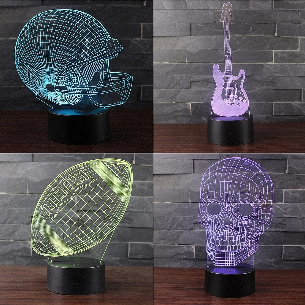 Lamp 3D Visual Led For Kids Lampara Lampe Baby Sleeping