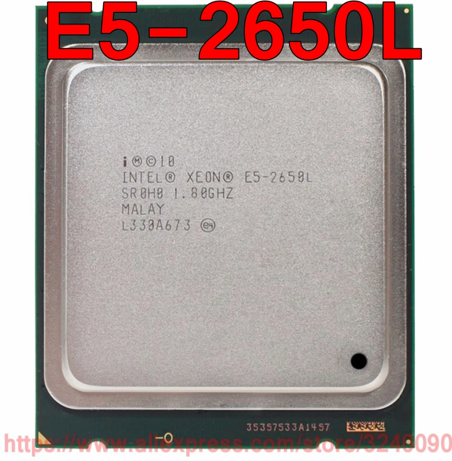 Процессор Intel ЦП Xeon процессор SR0H0 C1 1 80 ГГц 8 ядер 20 м 70 Вт LGA2011 E5 2650L бесплатная
