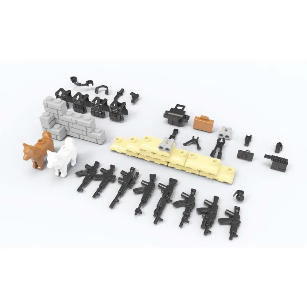 

New Weapon Gun set for SWAT special police land force cannon war army MOC accessory DIY building block brick brickset