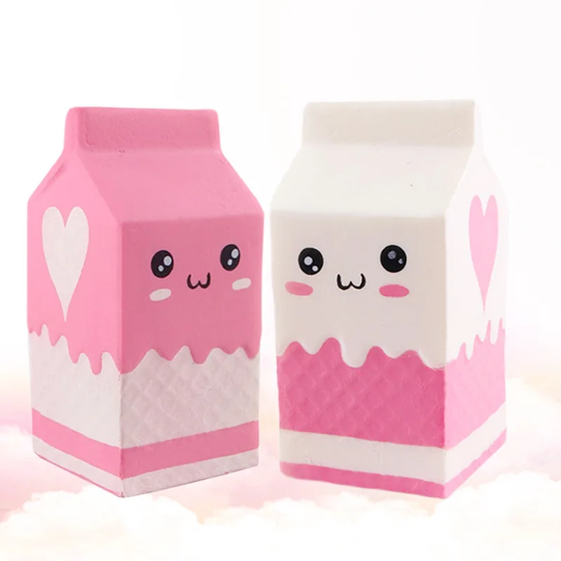 

Squishy milk bottle/can/box Squeeze Soft Slow Rising Phone Key Chain Strap Pendant Roll Squishes PU Cute Anti-stress toys F11