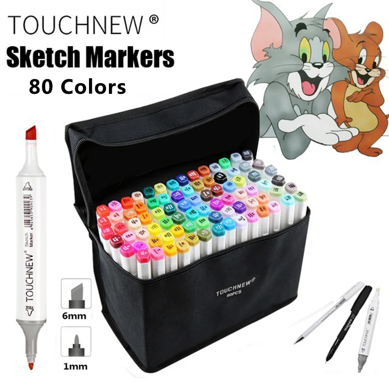 TOUCHNEW 80 Copic Sketch Marker Set Art Marker Alcohol Based Dual Head Brush Pen For Drawing Manga Art Supplies TOUCHNEW 80 Copic Sketch Marker Set Art Marker Alcohol Based Dual Head Brush Pen For Drawing Manga Art Supplies