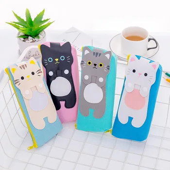 

Cute Korean Cats Pen Bags Storage Pencil Bags For Girl Kids Student Gift Kawaii Pencil Case Office School Supply Stationery