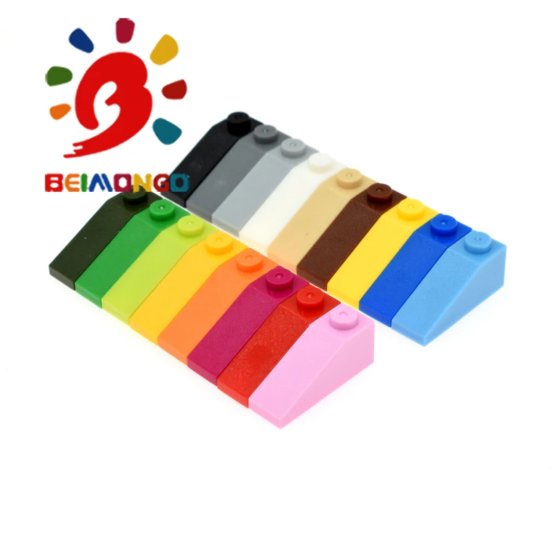 

Free Shipping!BEIMONGO Building Blocks Roof Tile 1x3 Slope Brick 25 100PCS Intelligent DIY Kids' Toys can be compitabled