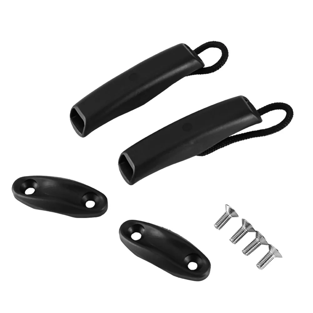 

2 Sets of Outdoor Universal Nylon Kayak Toggle Handles Boat Carrier with Cord Rope Water Sports Canoe Boat Accessories