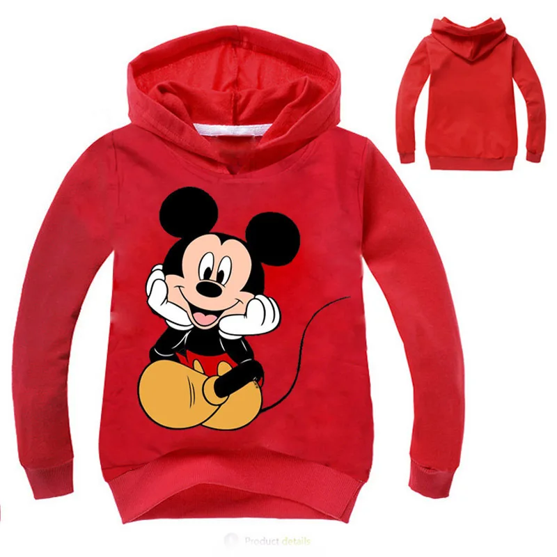 2019 Spring Boy Top Sweatshirt Tees T Shirt Long Sleeves Micky Mickey Minnie Autumn Children Cartoon Cute Boy Clothes Hoodie