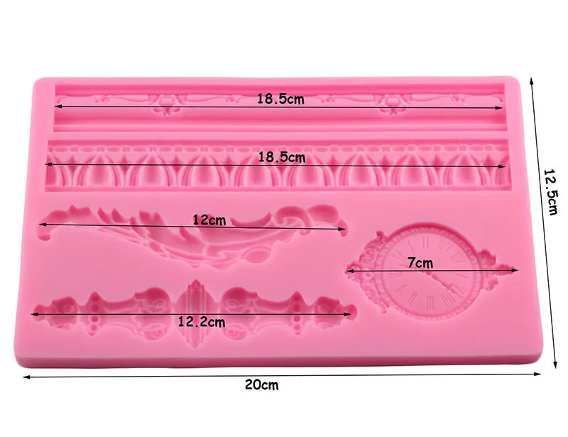 DIY Европейская рамка торт границы силиконовая форма барокко свиток рельеф инструменты для украшения тортов из мастики конфеты форма для шоколадной мастики