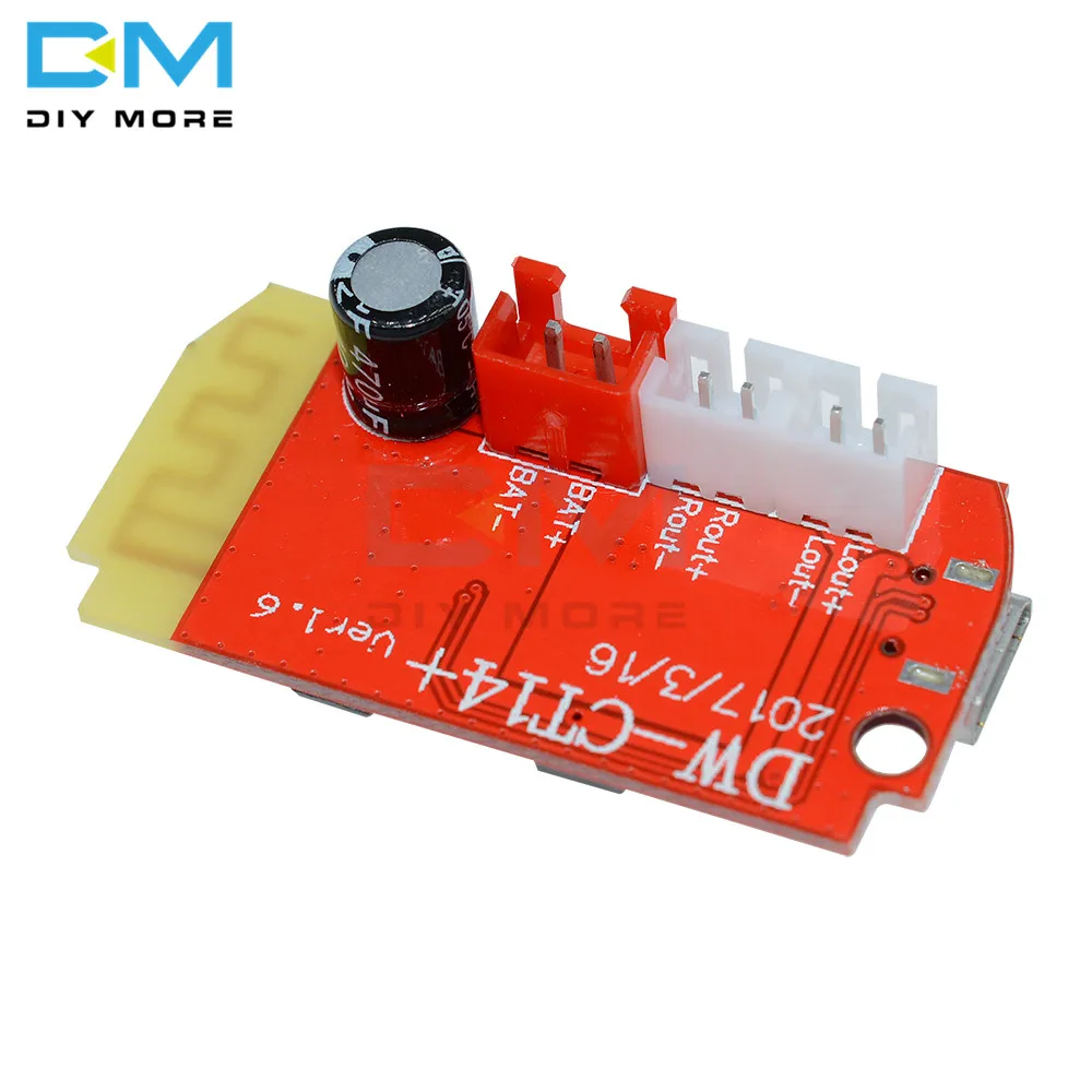 Плата цифрового усилителя звука Micro USB 3 7 в 5 В Вт двойная плата DIY Bluetooth динамик