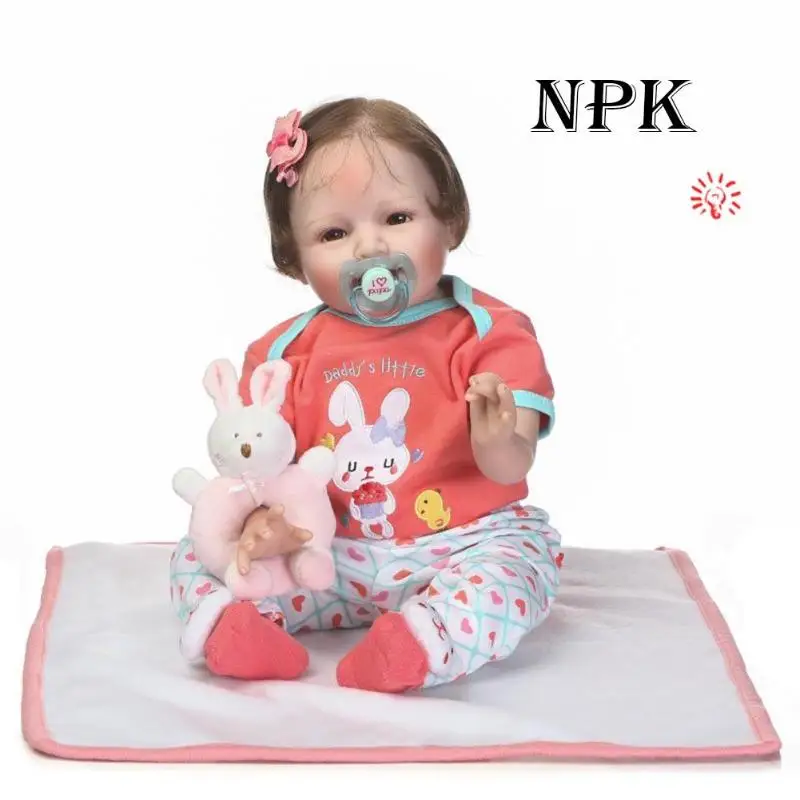 

22 Inch Baby Reborn 55cm Doll Reborn Realistic Baby Doll For Girls silicone bonecas reborn girls toys COLLECTION