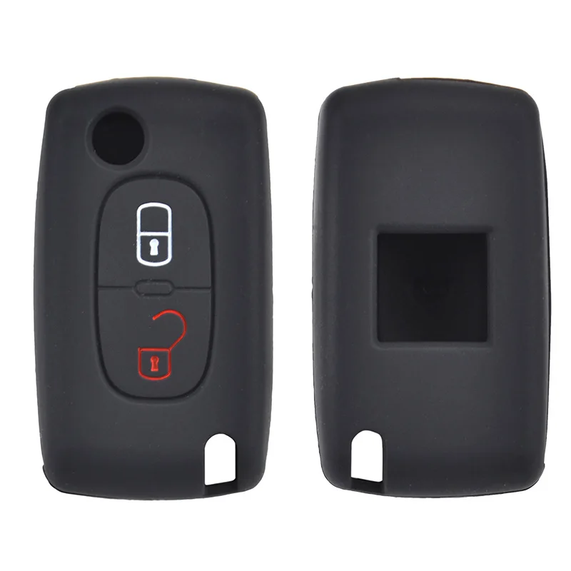 Силиконовый чехол для ключей Peugeot 308 207 307 3008 807 Expert Partner Citroen C2 C3 Fob оболочка